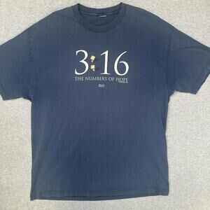 Vintage 00s Kerusso John 3:16 The Numbers Of Hope T-shirt Religious Size XL